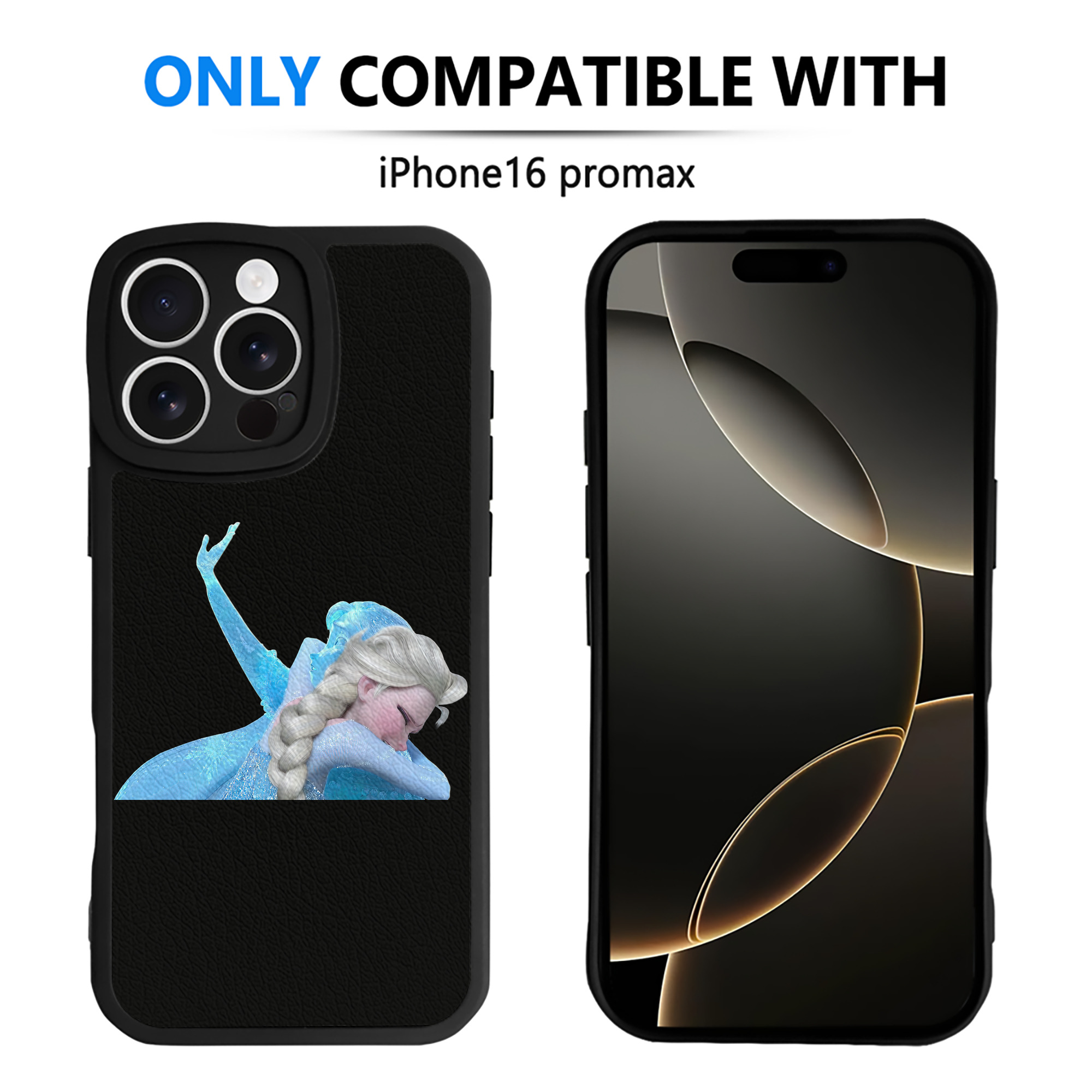 （画像用） アナと雪の女王 アンナ エルサ Frozen Anna Elsa 【iPhone 16シリーズ対応】シリコンスマホケース（レザー調） 材質：シリコン